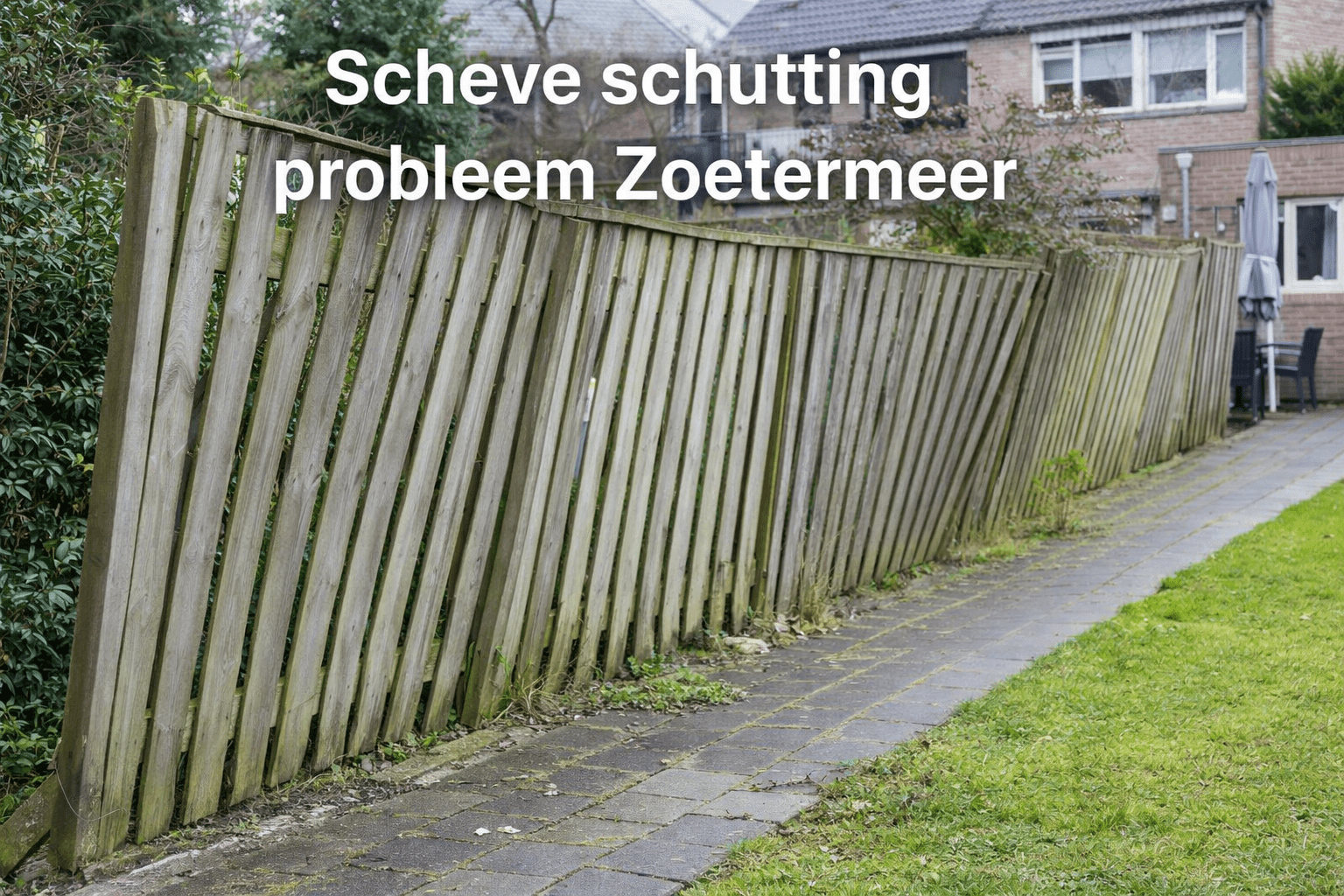 Scheve schutting probleem Zoetermeer